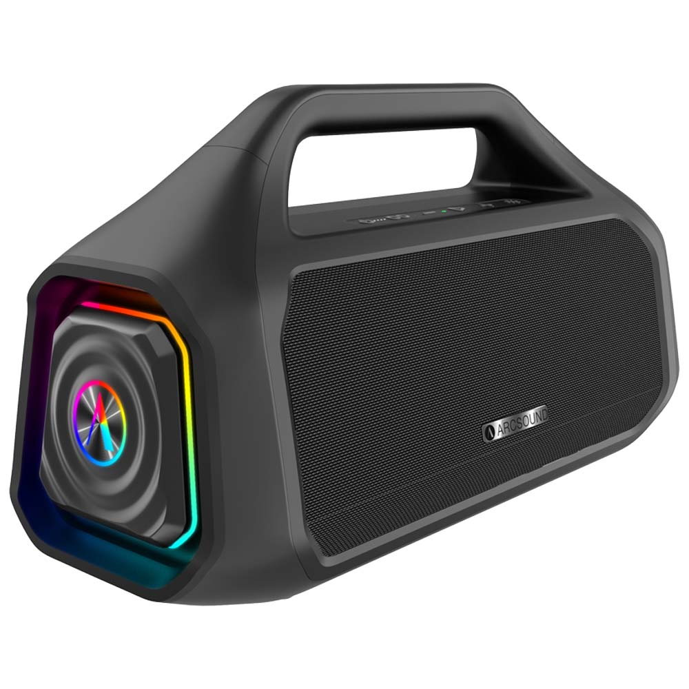 Arcsound STEAM kraftfuld bærbar partyhøjttaler med Bluetooth, sort