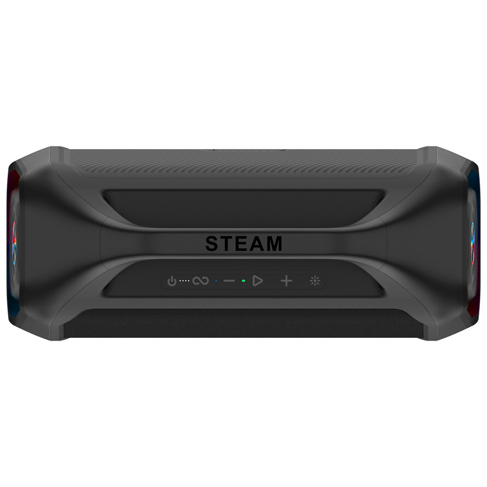 Arcsound STEAM kraftfuld bærbar partyhøjttaler med Bluetooth, sort