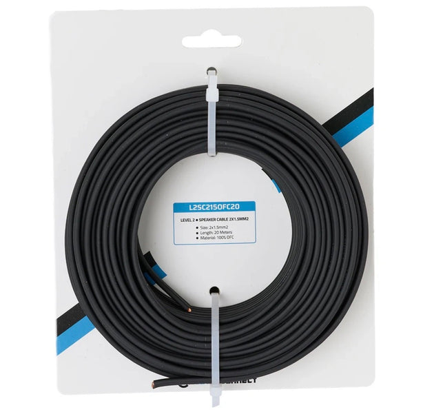 Auto-Connect OFC-højttalerkabel 2x1.5 mm², 20 meter